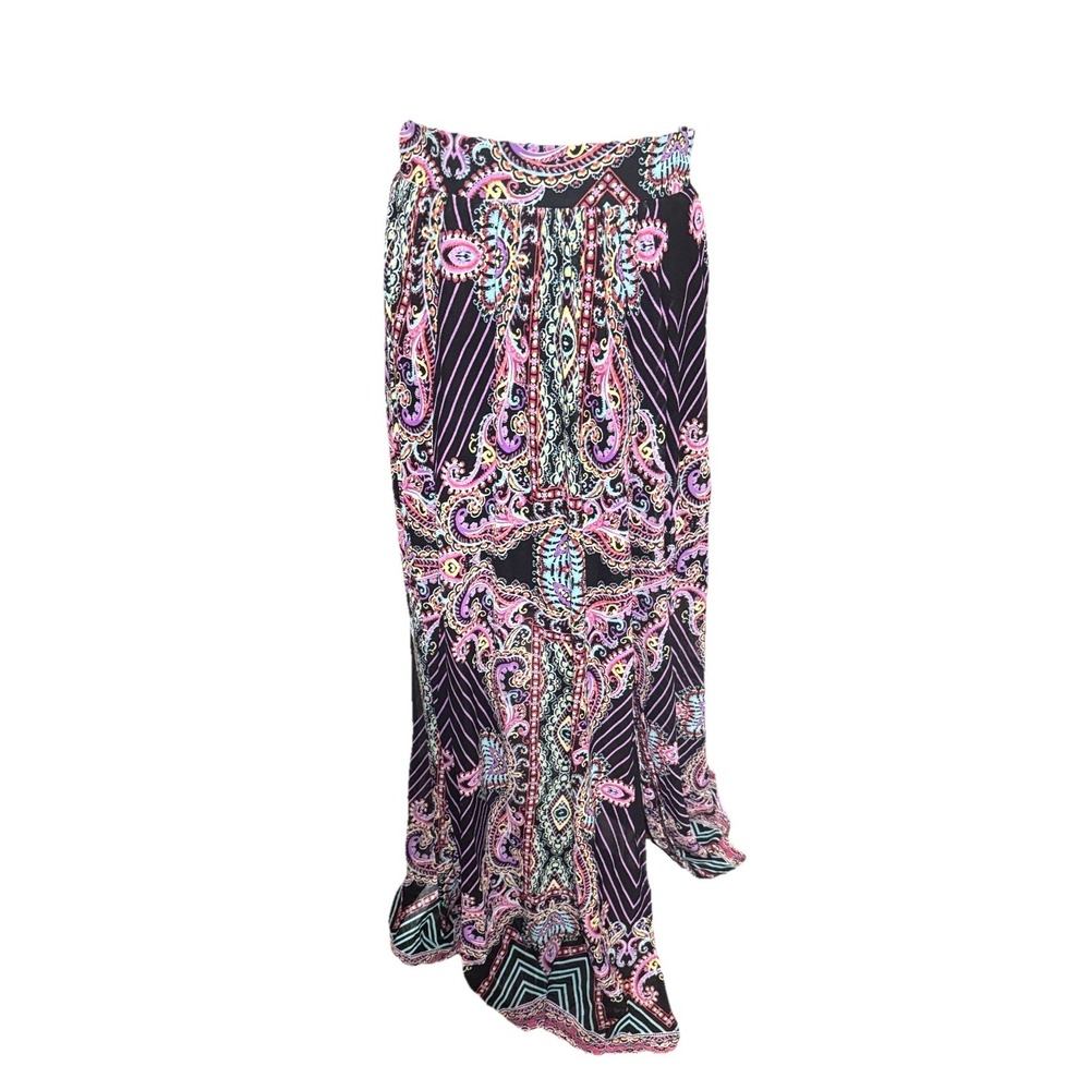 New York & Co Colorful Maxi Skirt Size S jersey knit stretch Long Cruise Resort